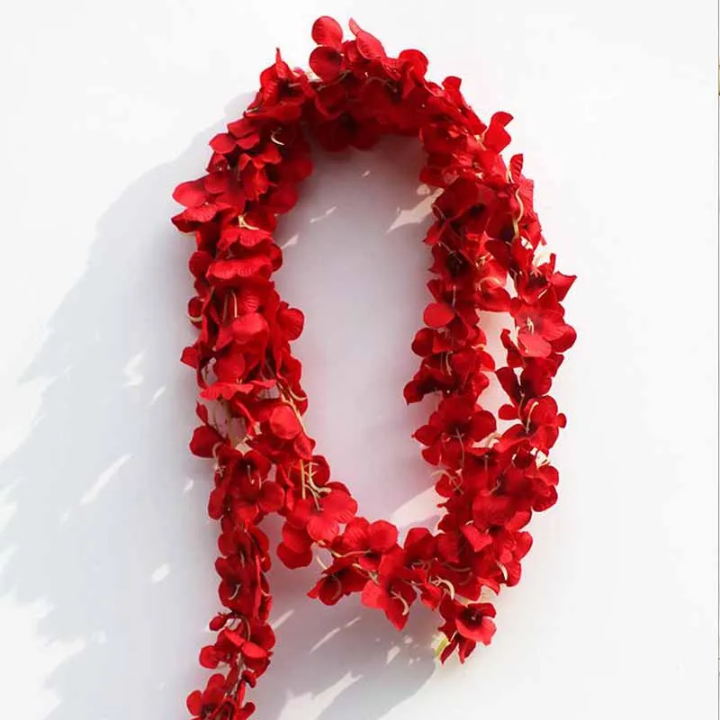 200 см искусственные цветы в полоску с цветами свадебные цепочка цветов