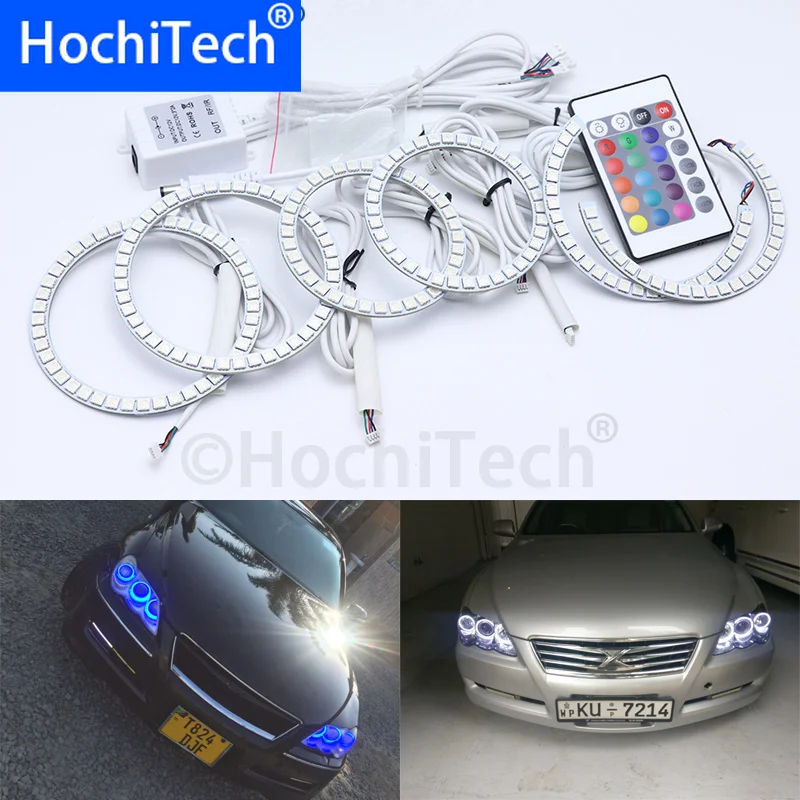 Для Toyota Mark X REIZ 2004 2005 2006 2007 2008 2009 Многоцветный комплект светодиодов глаза ангела RGB