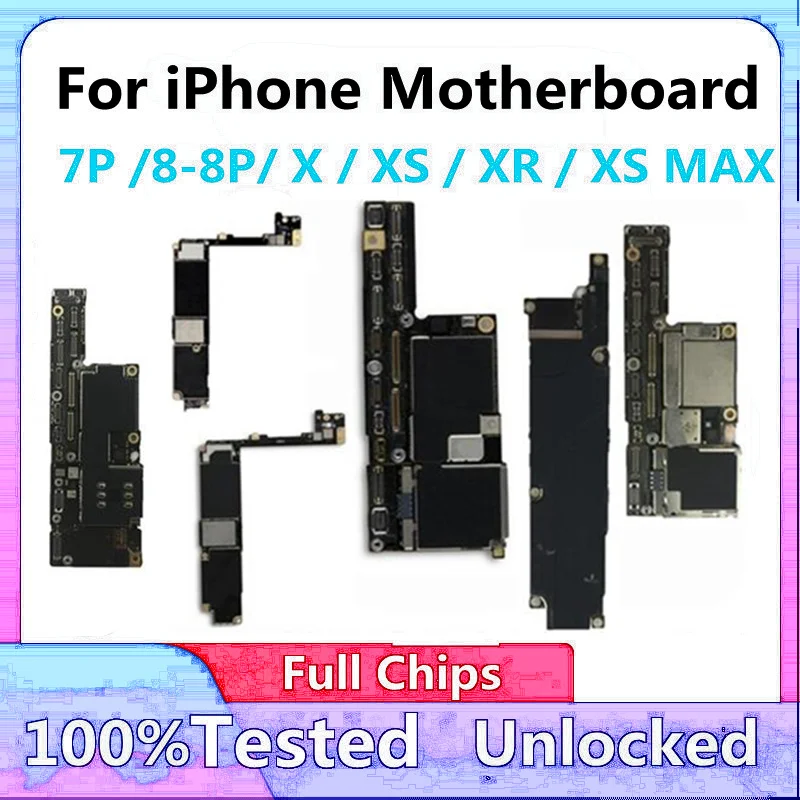 100% протестированная материнская плата для iPhone X/XS/XR/XS MAX /7/8P без идентификатора