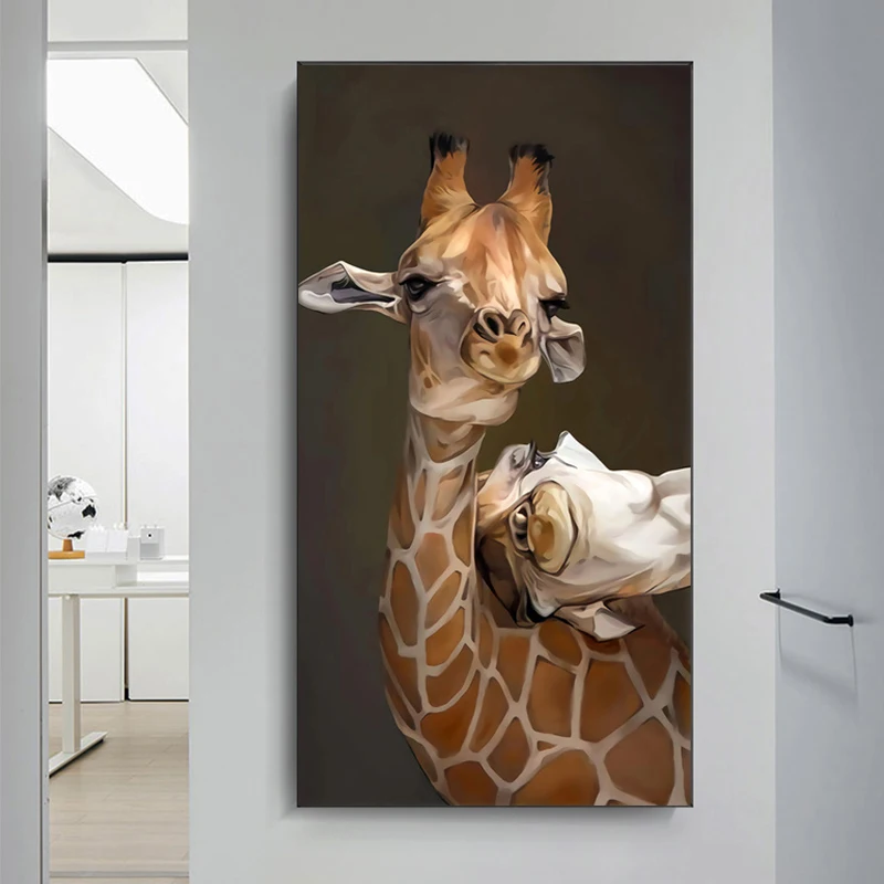

Алмазная живопись «сделай сам» с жирафом, картина с полными квадратными стразами, красочная вышивка крестиком ручной работы, мозаика для до...