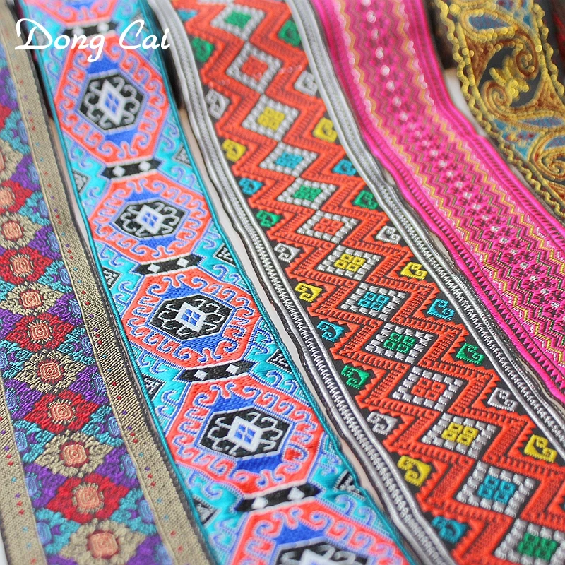 5 ярдов/партия см Широкий этнический вышитый тесьма Diy шляпа одежда декоративная