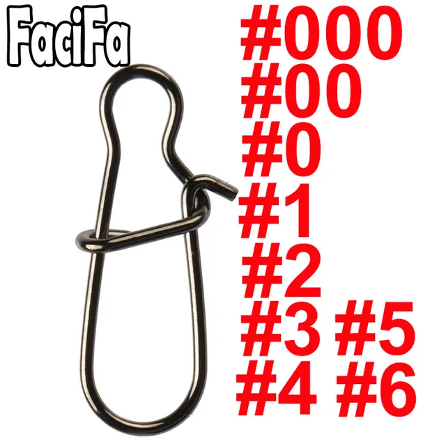 20 or 50 or 100 pcs Stainless Steel Fishing Snap Hooked Snap Pin Fastlock Clip Accessories Tackle for Barrel Swivel Lure hook 1