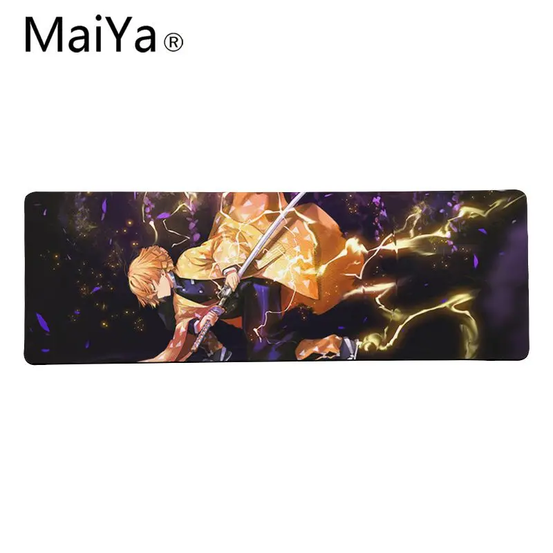 Maiya Demon Slayer Kimetsu no Yaiba натуральный резиновый игровой коврик для мыши Настольный коврик большой коврик для мыши клавиатуры коврик
