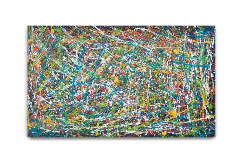 

Abstract gold painting, Jackson Pollock Painting,Handmade painting,Modern Art, Wall art paintingabstract oil painting abstract
