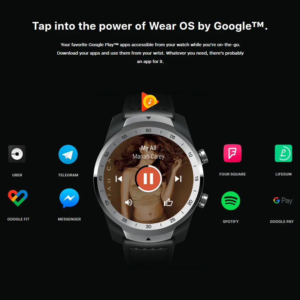 Смарт-часы Xiaomi Ticwatch Pro, Bluetooth, IP68, водонепроницаемые, с поддержкой NFC Pay men ts/Google Assistant от Google, 415 мАч, мужские умные часы