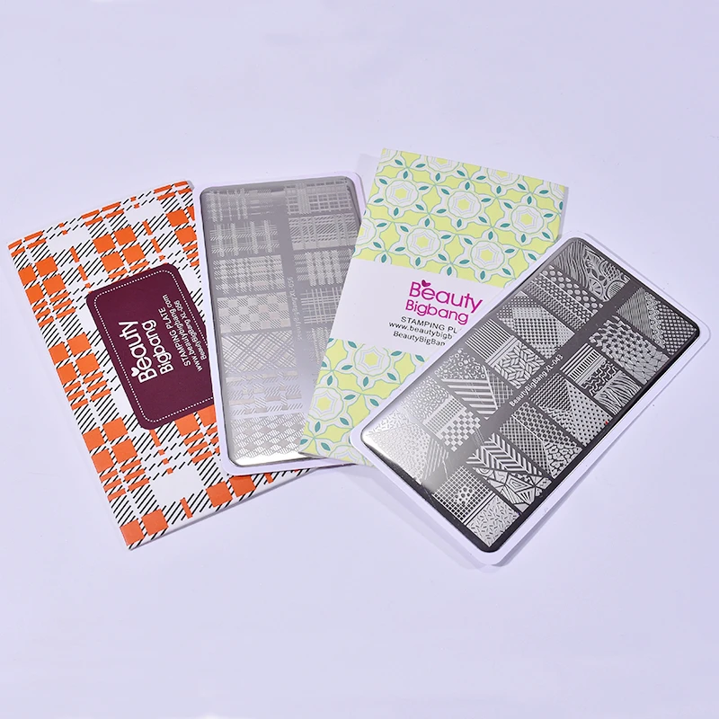 Beauty Bigbang 2 шт. пластины для штамповки ногтей набор геометрических узоров кружева