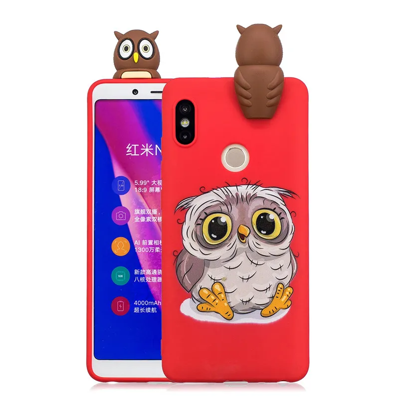 owl Милая панда, Единорог "," Сова "," Кошка "3D Мягкий силиконовый чехол из ТПУ для Xiaomi mi 8 A1 A2 Lite Red mi 8 8A 4A 5A Red mi 7 6 5 Note 8, 8, 7, 5 Pro S2 - Цвет: owl