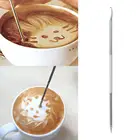 Нержавеющая сталь бариста кофейная ручка для рисования латте, эспрессо, капучино, украшение, карандаш для темпера, инструменты для кофе 2021