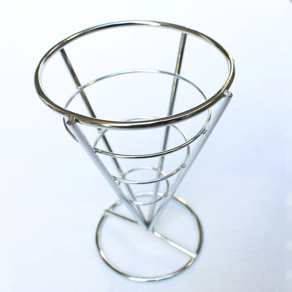 Mini Double Sauce Stand Cone Fries Holder Holds Fruit and Other Appetizers|Блюдца и тарелки| |