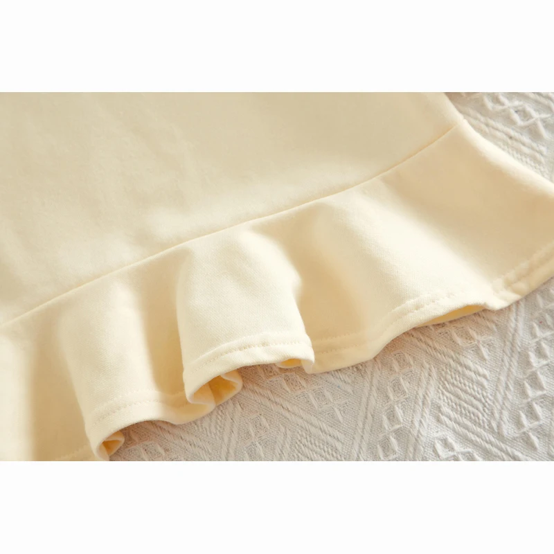 Осень 2019 высококачественные модные детские платья для девочек однотонная одежда