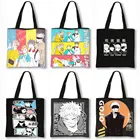 Сумка-тоут из японского аниме, джудзюцу, Kaisen, топы Gojo Satoru, Yuji Itadori, наплечная сумка для девочек, женская сумка, пляжная сумка для покупок для вечеринок