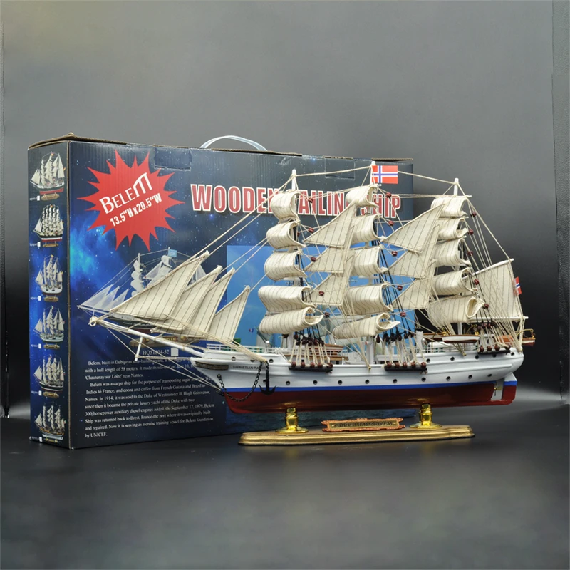 

Luckk Hot Sale 3D Wooden Assembled Sailboat Luxury Sailboat Model New Norway Sailboat Ship For Home Decoration Toys Gift LK-5203
