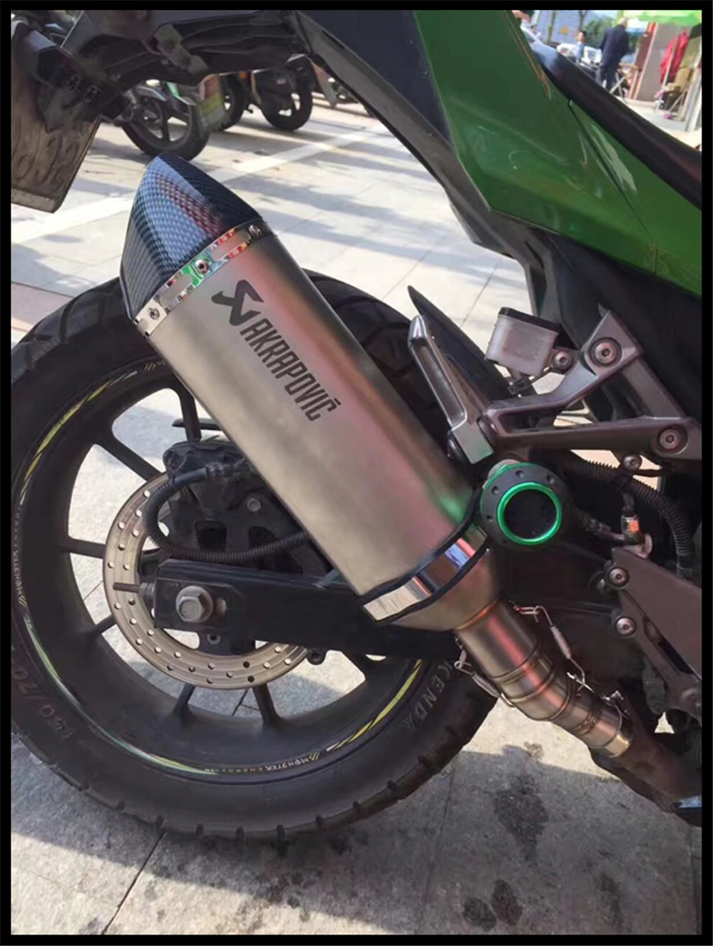 Универсальный мотоцикл Akrapovic выхлопной модифицированный глушитель для KAWASAKI ZX-6R Ninja 400 GSR600 FZ6 MT07 R3 RC 390 ATV Dirt Pit Bike