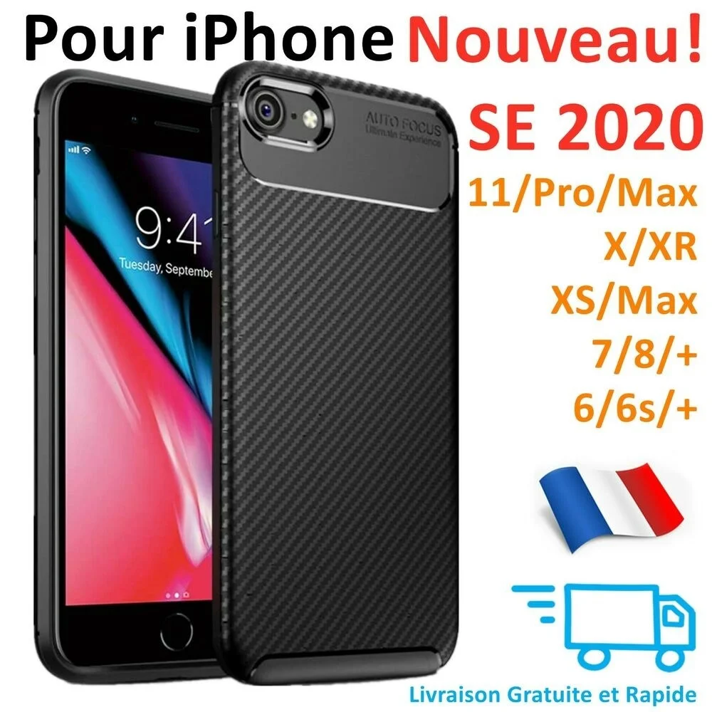 

Coque Ultra Fin For iPhone SE 2020 6 7 8 + XR XS X 11 Pro Max Etui TPU Antichoc