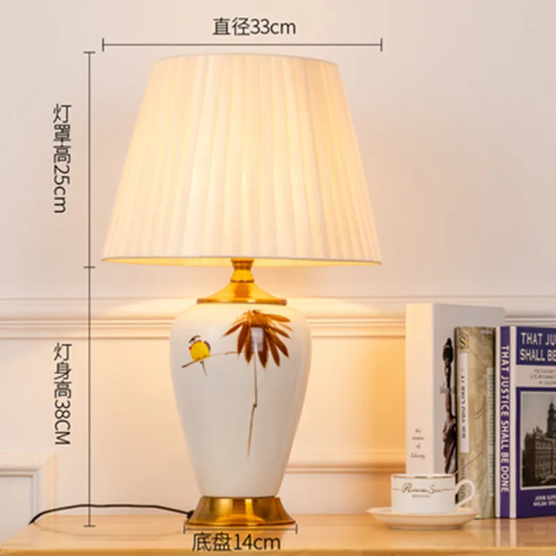Фарфоровая прикроватная лампа настольная для спальни ночные светильники