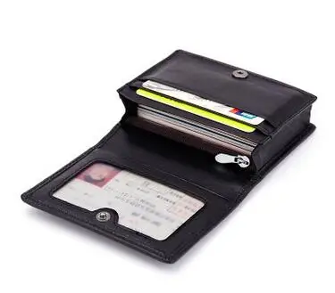 Rfid кошелек для кредитных карт женский маленький из натуральной кожи id держатель