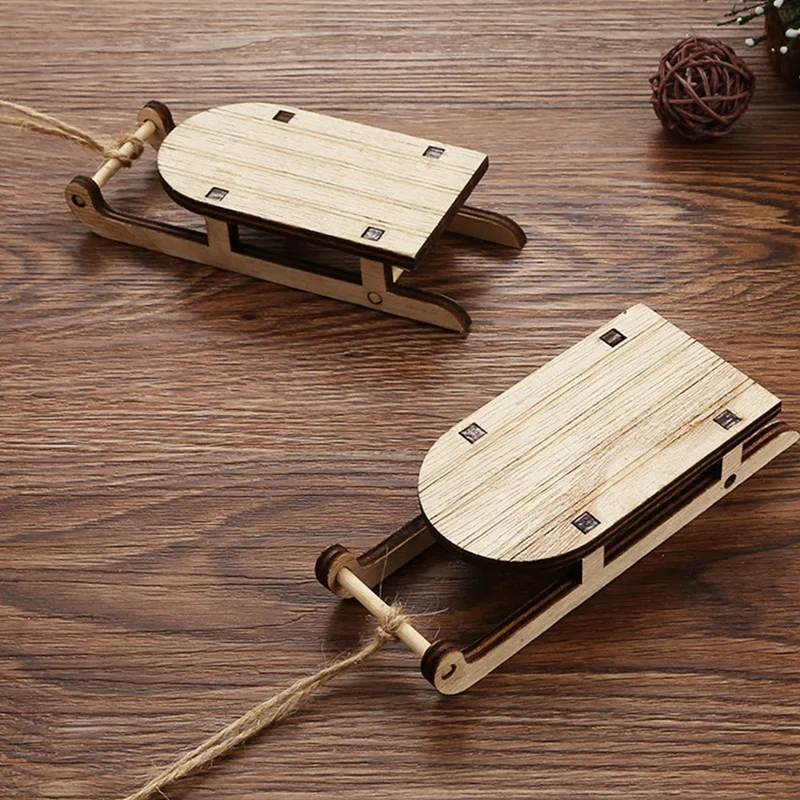 8 шт. Необычные нежные прочные практичные портативные Рождественские сани мини