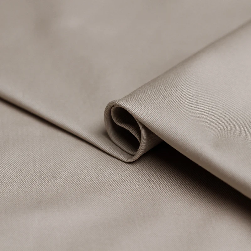 Шерстяная Ветровка из однониточной ткани светло-хаки эластичной для осени