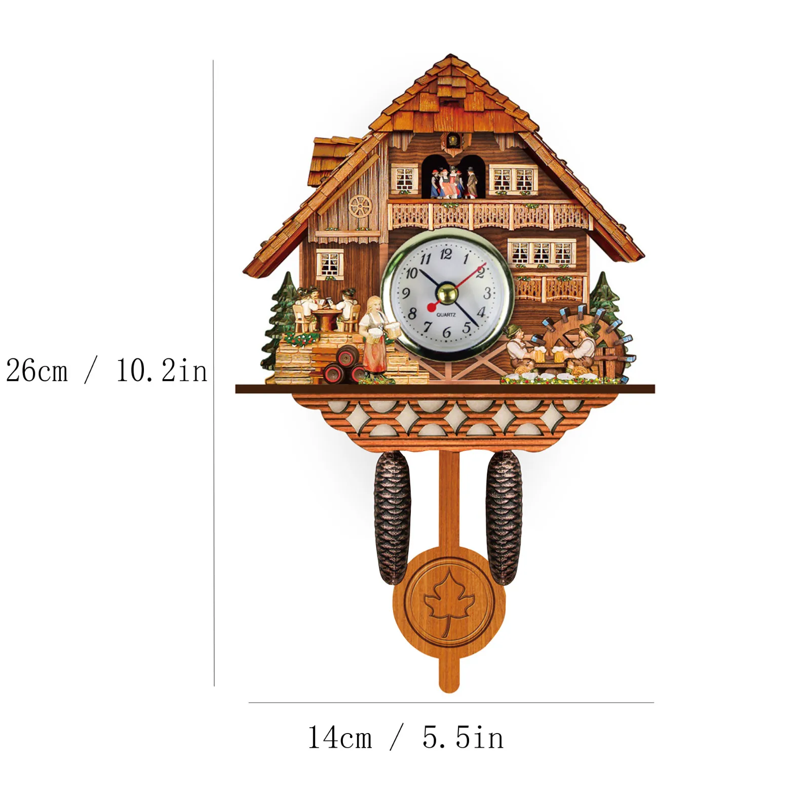 

Retro Timekeeping Wall Clock Living Room Decoration Quartz Cuckoo Clock Forest House With Moving Train With Music Home Decoratio