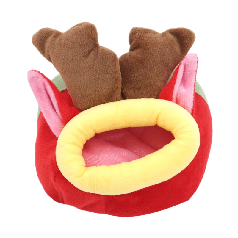 

Small Cute Pet Soft Plush Nest Squirrel Hamster Cotton Bed Small Pet Warm Home Comfortable Small Animal Room