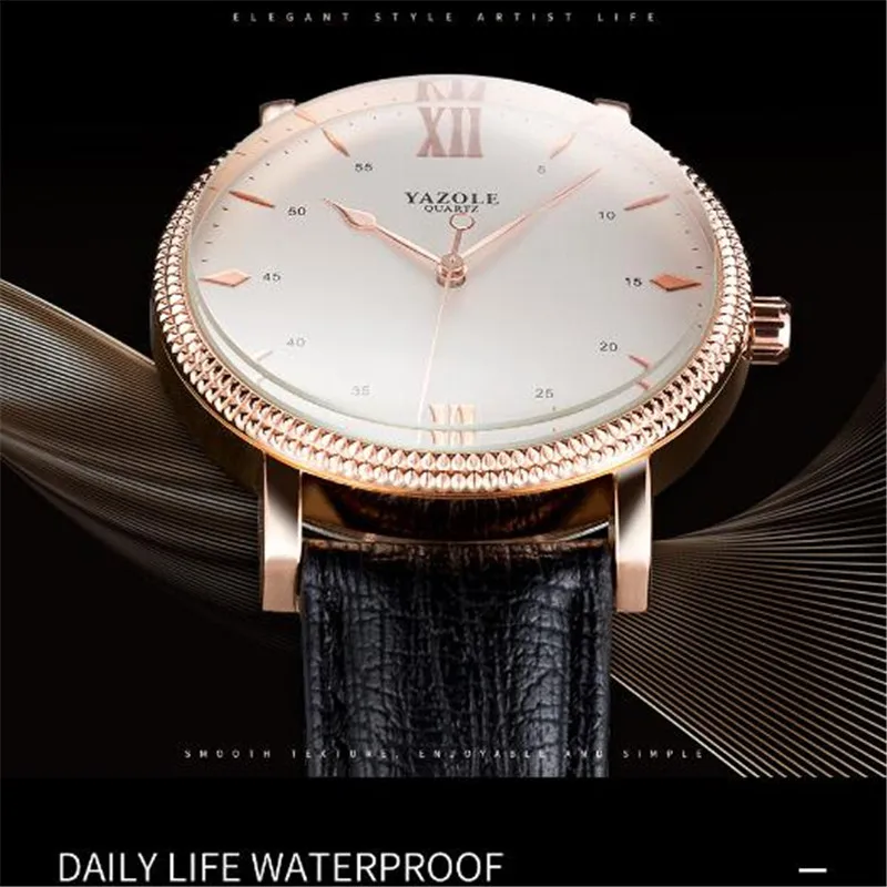 

Мужские кварцевые часы Reloj Hombre YAZOLE, стальной чехол, водонепроницаемые мужские часы, деловые наручные часы