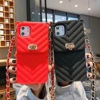 card holder pocket silicone crossbody strap mobile phone case cover for iphone 11 12 pro max 7 8 plus x xr xs max