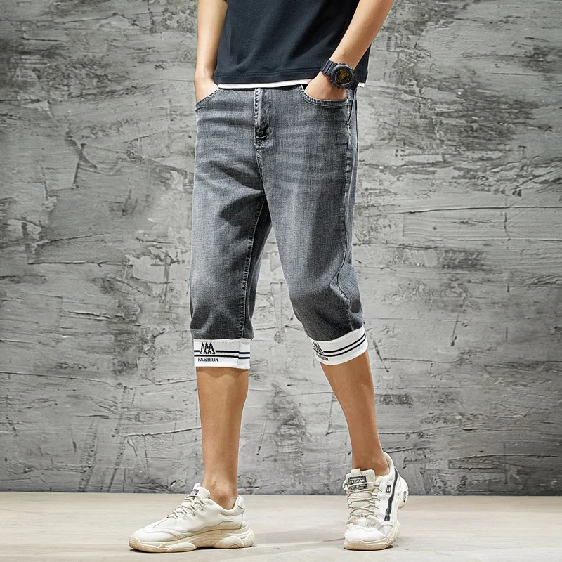 2020 летние Стрейчевые тонкие высокого качества хлопковые джинсы с принтом