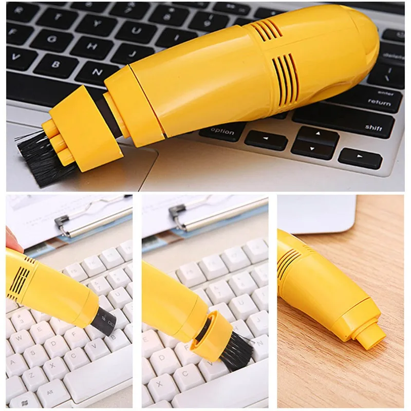 Автомобильный пылесос USB Автомобильное внутреннее вентиляционное отверстие Пылезащитная щетка для чистки инструментов Комплект для ПК ноутбука клавиатуры пылесборник