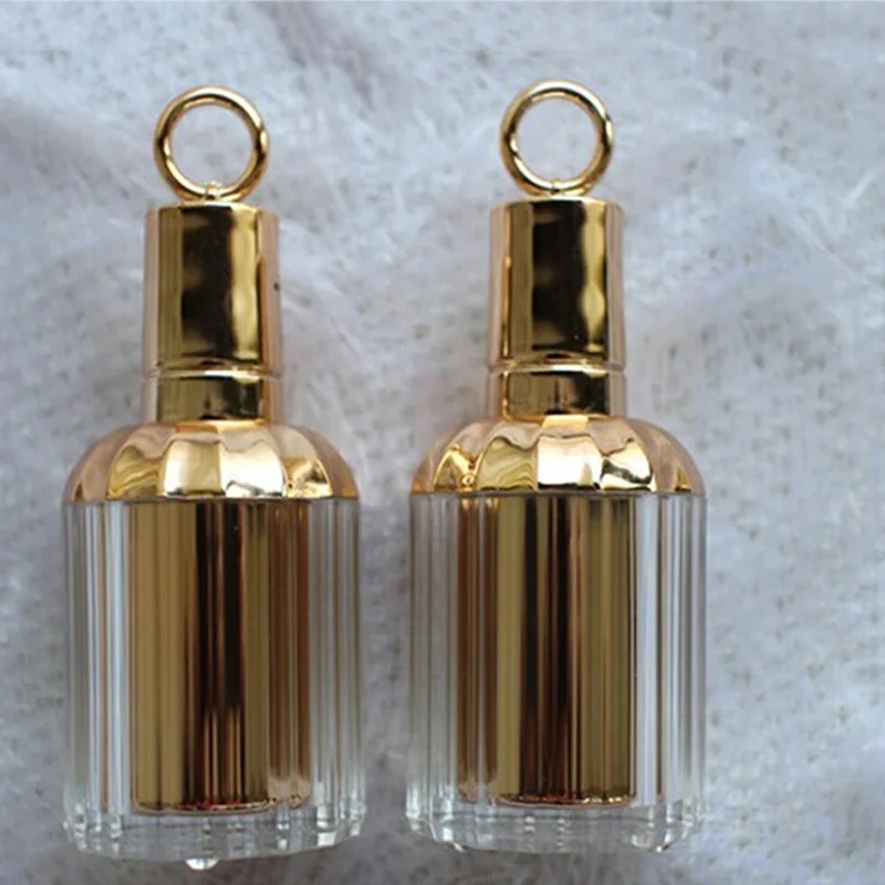 10 мл Пустые Золотые бутылки с маслом для ногтей многоразовые Акриловые Гель лаки