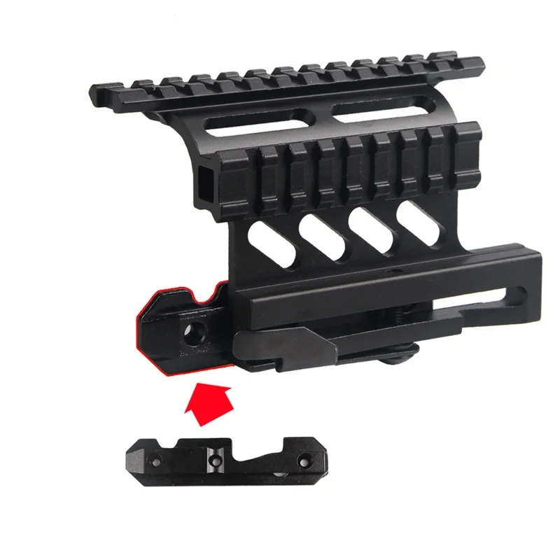 Tactical Side Bracket Dovetail Carabiner Alloy Weaver rail for saiga 223 Ak 47 Ak 74 Assault Rifle scope Sight Hunting Accessory