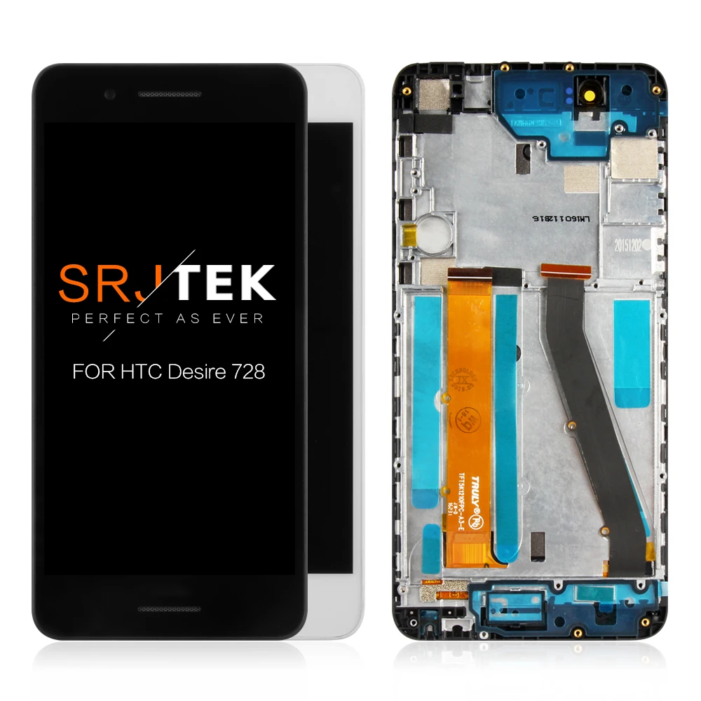 100% протестированный для HTC Desire 728 LCD сенсорный экран с рамкой дисплей дигитайзер