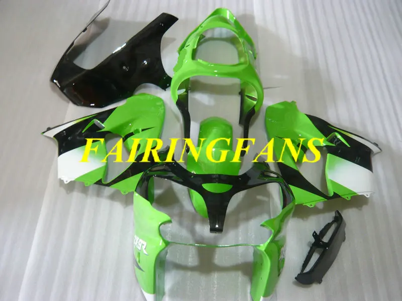 Обтекатель кузова мотоцикла для KAWASAKI Ninja ZX9R 00 01 ZX 9R 2000 2001 Цвет зеленый черный