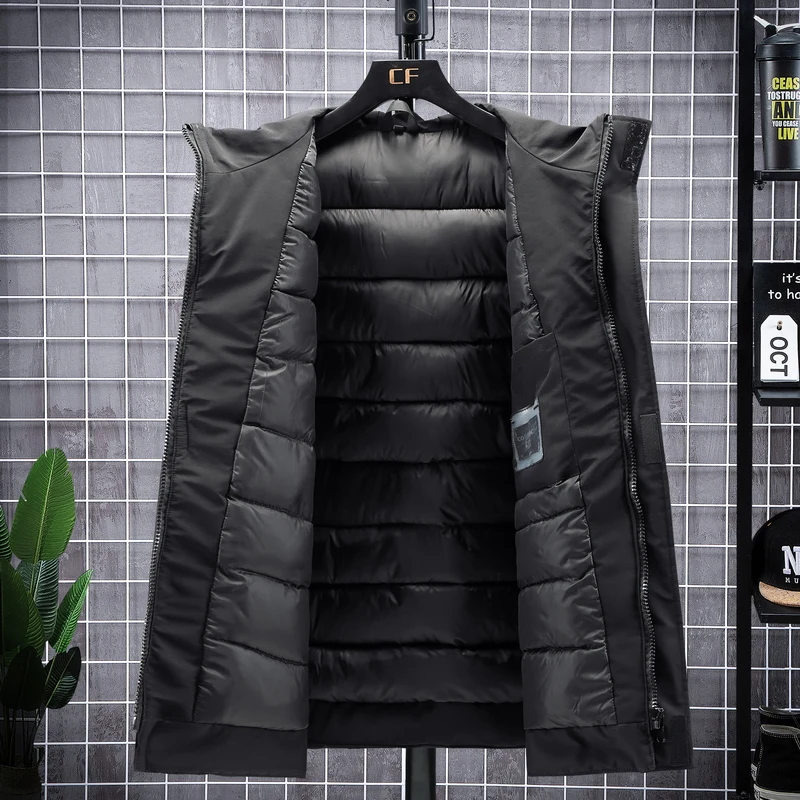 Winter Large Size 12XL Cotton-Padded Jacket Hip Hop Punk Streetwear Hooded Fashion Coat Warm Thick Autumn Outwear Men Clothing