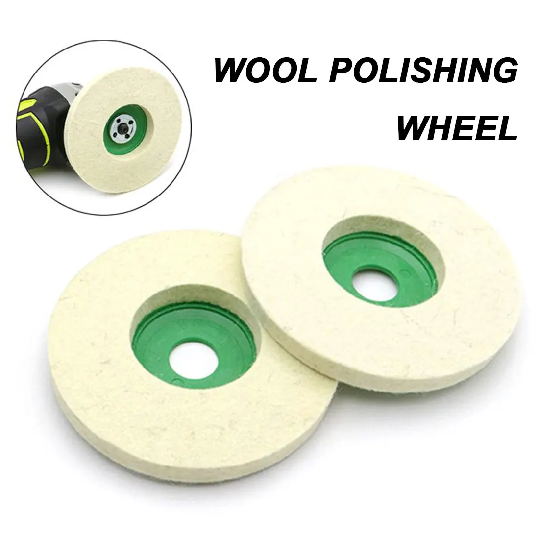 

10pcs / set beige wool polishing wheel grinding pad grinding angle grinding wheel felt polishing disc stainless steel aluminum