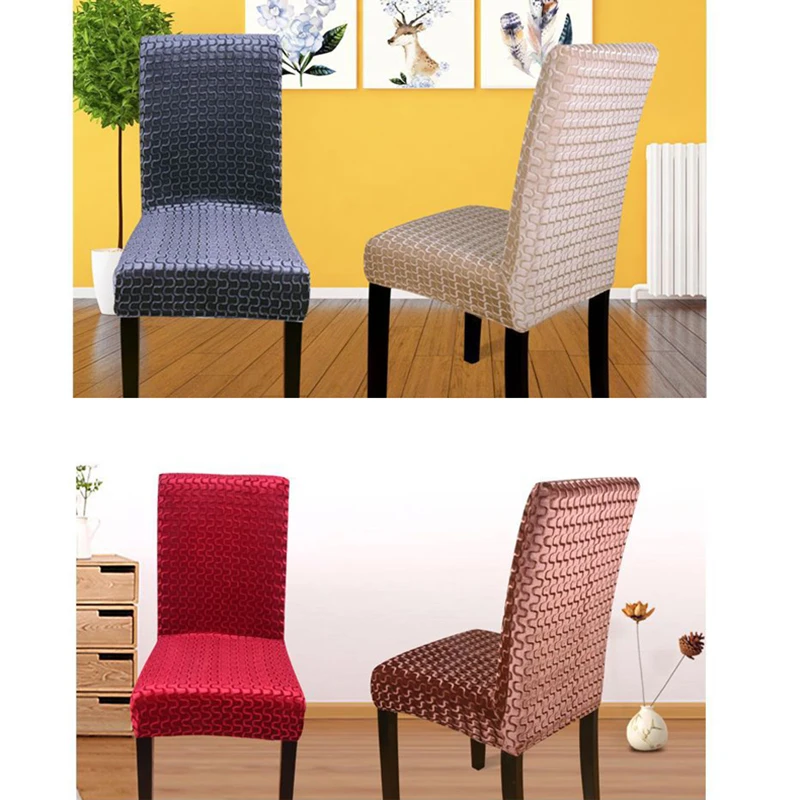 

2021 New Decorative Chair Covers Solid Stretch Chair Cover Dustproof Home Restaurant Living Room Hotel Chair Cover X85