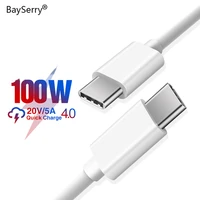 bayserry pd 100w usb c to usb type c cable fast charging qc 4 0 charger usb c for macbook pro ipad for xiaomi mi 11 samsung s21