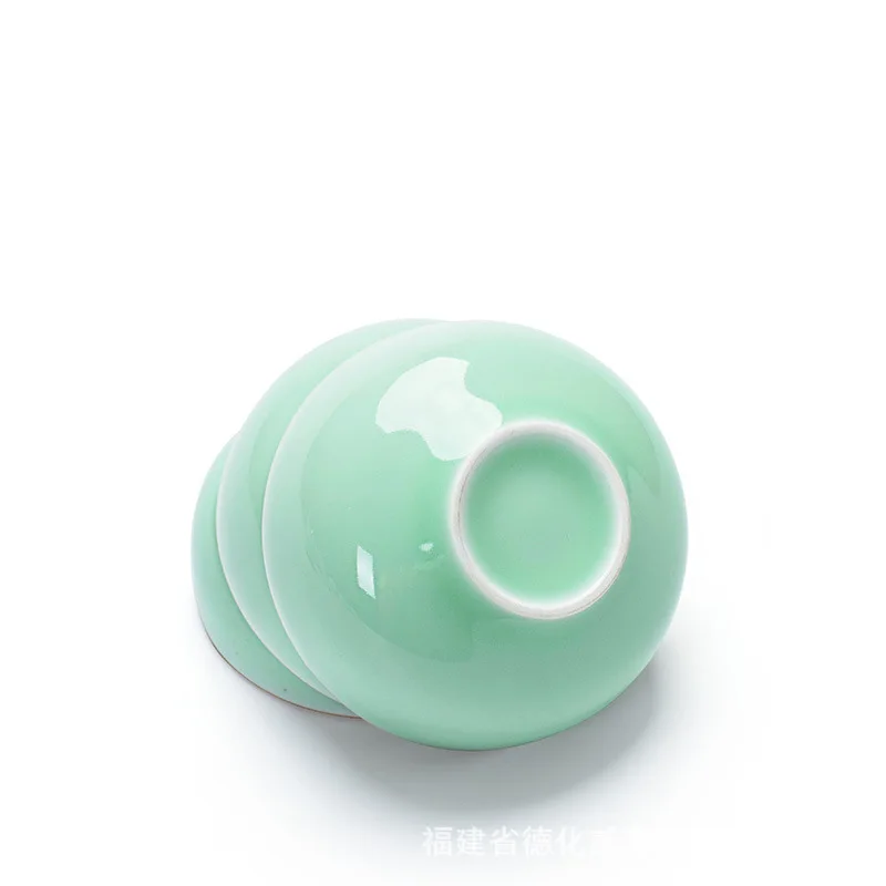 Китайская зеленая мини чашка для чая Celadon маленькая аксессуары чайной чаши