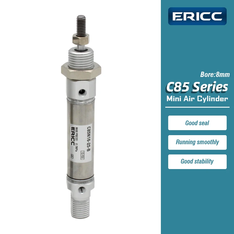 

C85 Series Air Cylinder Standard Double Acting Single Rod bore 8mm C85N8 CD85N8 Stroke 10-200mm mini cylinder