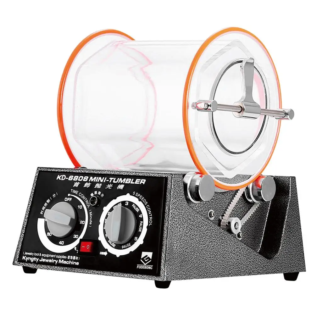 Машинка для полировки драгоценностей камней барабан роторный полировщик