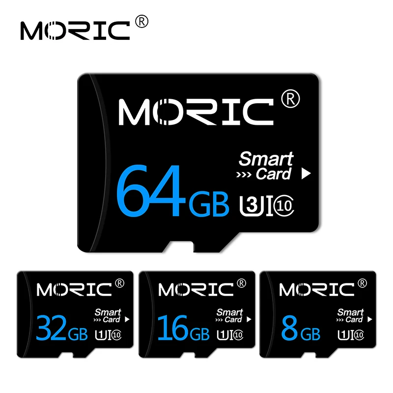 Moric Micro SD карта памяти 64 ГБ 32 16 8 12 Гб sd/TF 256 128 класс 10 с бесплатным адаптером|Карты