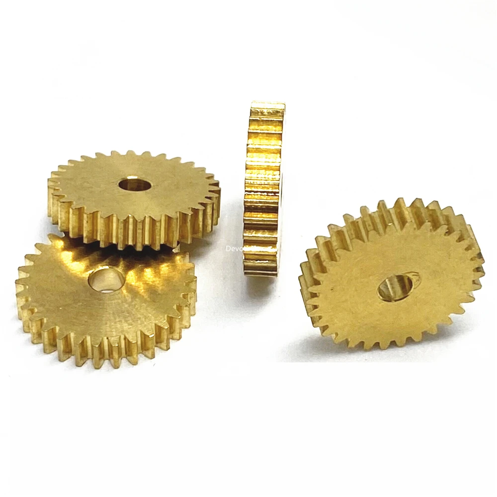 2PCS 0.5M 26/30/32/40/44 Teeth Thickness 2mm Copper Small Gear HOLE 1.98 2.02 3.98 4.02 4.98 5.02 mm Hole Diameter | Обустройство