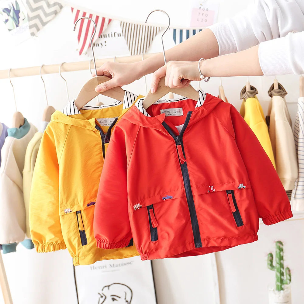 

Spring Autumn Jacket For Boys girls Kids Coat Toddler Hooded Windbreaker Children Outerwear Baby Clothes infant Blazer Clothing