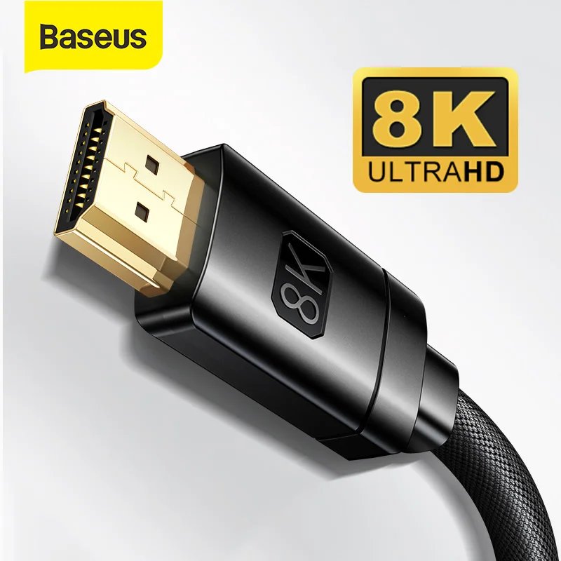 Совместимый кабель Baseus 8K HDMI для Xiaomi Mi Box 8K/60Hz 4K/120HZ 48Gbps цифровой PS5 PS4 ноутбуков ТВ