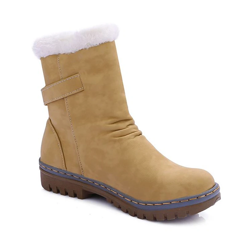 

Fashion Shoes Classics Women Snow Boots Flat Heels Winter Shoes Warm Fur Spring Autumn Boots Women's Shoes Plus Size 693p
