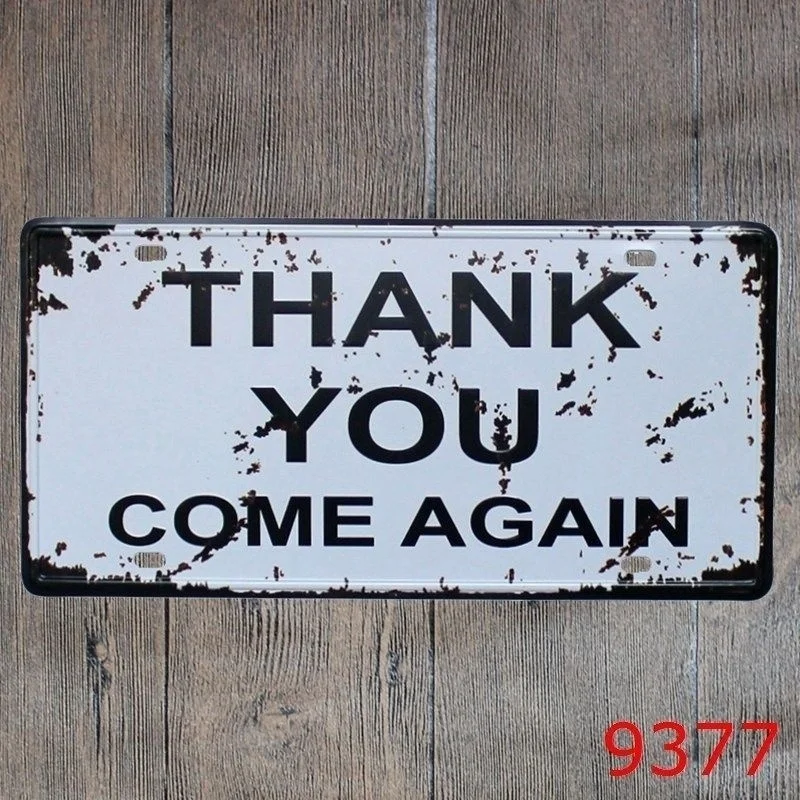 Фото Металлический жестяной знак Thank You Decor бар паб домашний винтажный Ретро плакат для