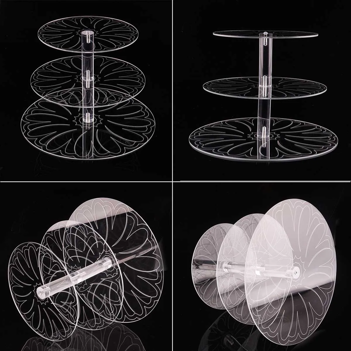 

2022 New Acrylic Pattern Cake Stand Without Packaging For Weddings Bread Baking Tools Placed Creativity Sell Like Hot Cakes