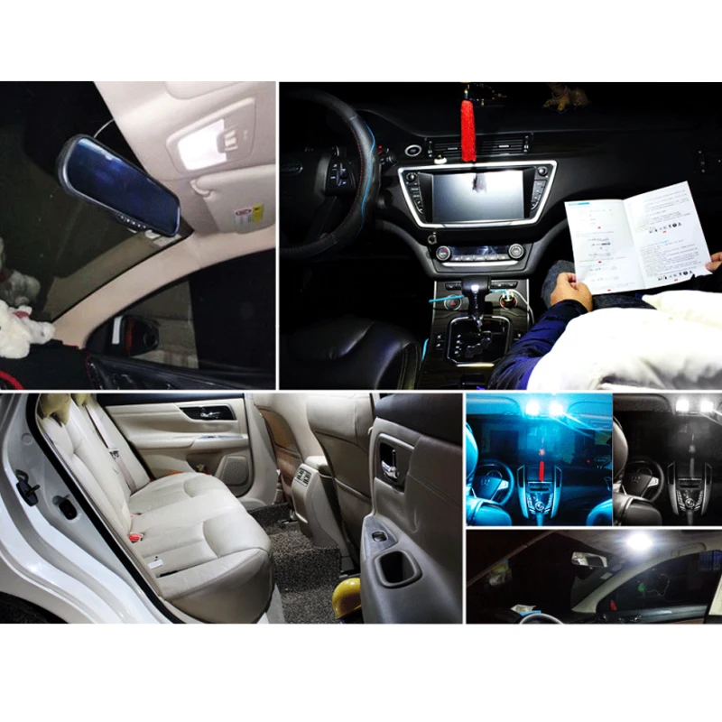 

10 PCS 12V COB double-tip For BMW Toyota For Nissan Ford car universal headlights interior lighting luggage compartment lighting