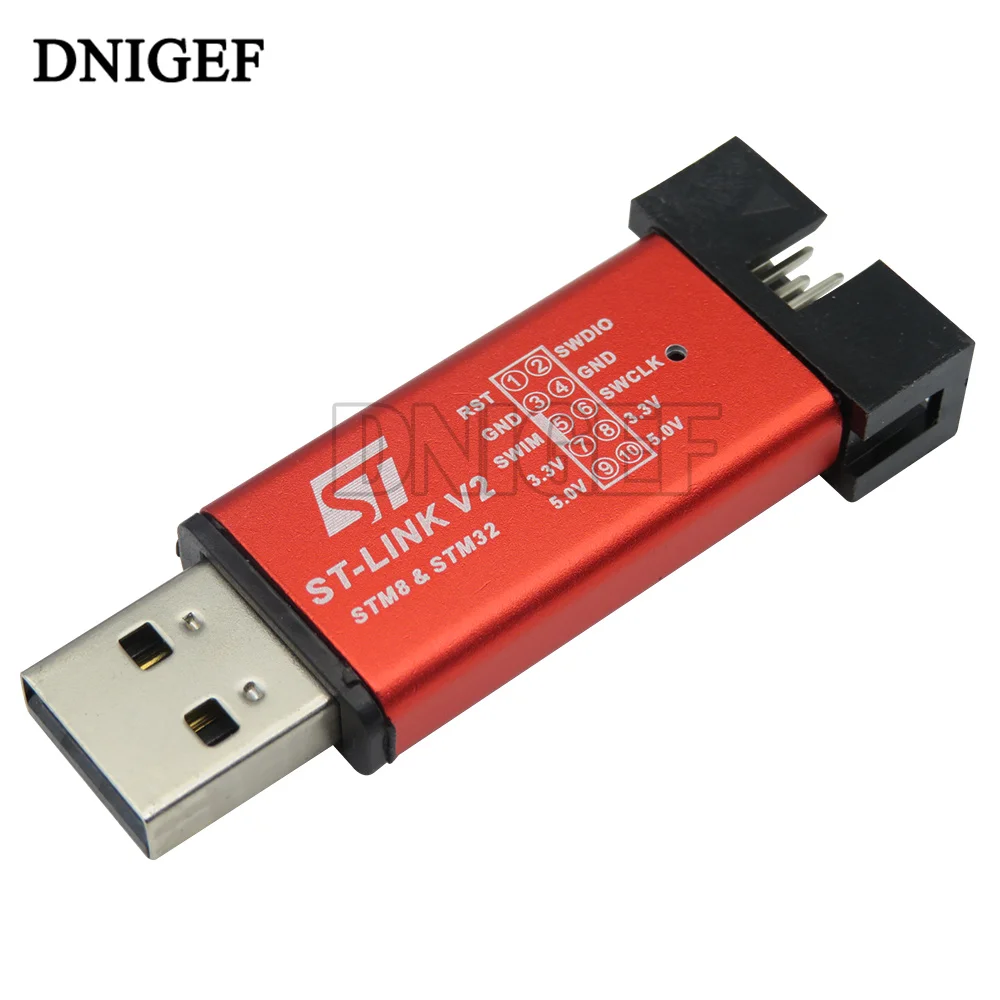 DNIGEF 1 шт. ST-LINK V2 Stlink ST-Link Mini STM8 STM32 симулятор загрузки программирования с крышкой |