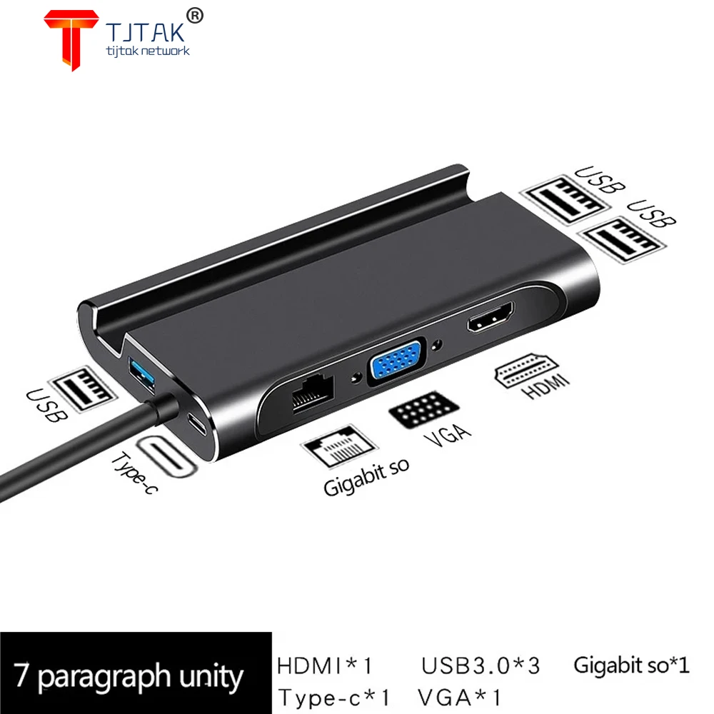 Тип C базовый разъем USB 3 0 HDMI для VGA RJ45 PD ноутбука MacBook Pro HP поверхность Dell Estacao Dex Lenovo