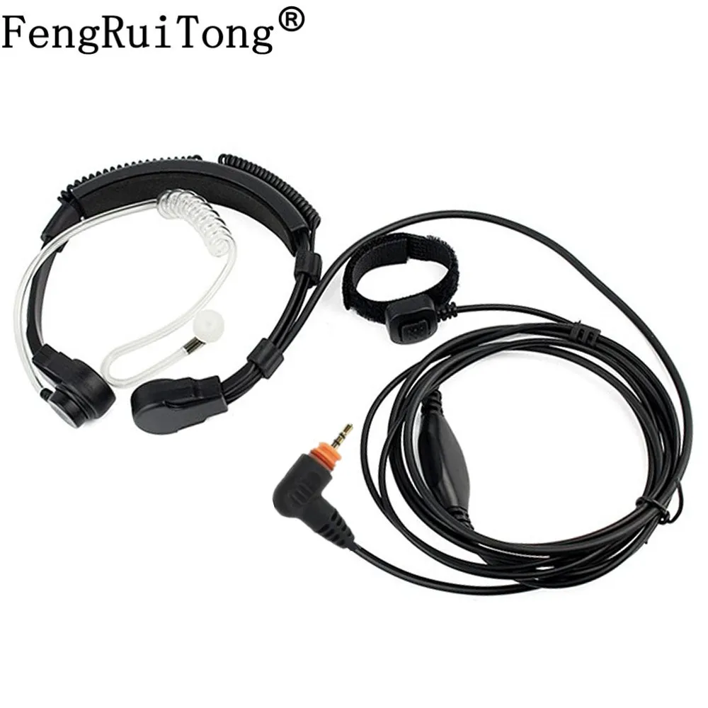 Medium-duty Throat Mic headset w/ Air Acoustic Tube & Finger PTT SURVEILLANCE HEADSET for Motorola Radio SL1M SL1K SL1600 SL300
